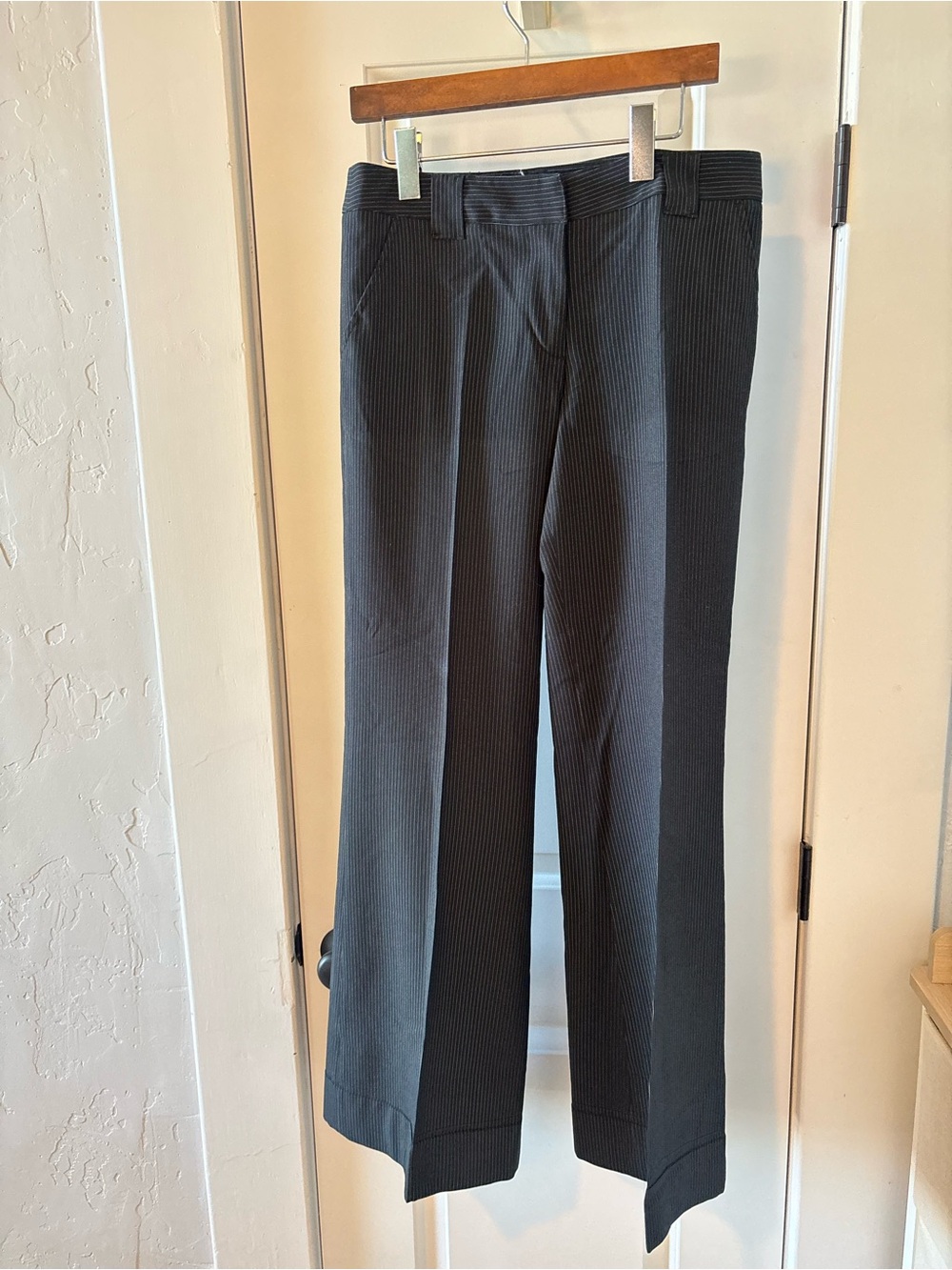 Symmetry Black Pinstripe Women's Trousers